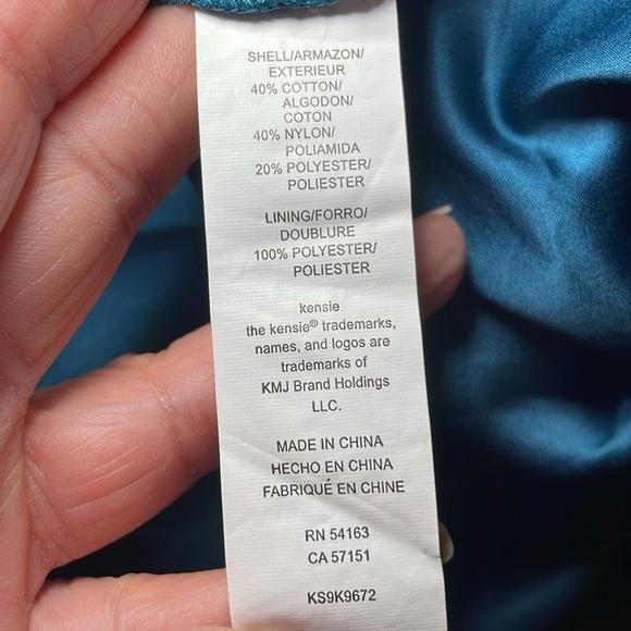 Kensie teal fit and flare mid dress sz M - Picture 4 of 8